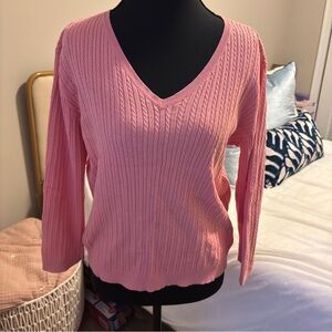 Ralph Lauren Soft Pink V-Neck Sweater